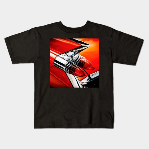 1959 Cadillac Kids T-Shirt by JonHerrera